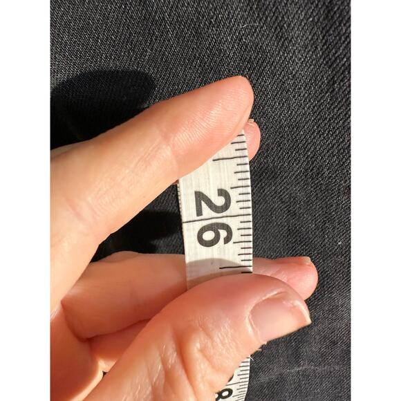 Free People Jeans Womens 25 Black Dylan High Rise Bootcut Button Fly Raw Hem - Picture 9 of 11